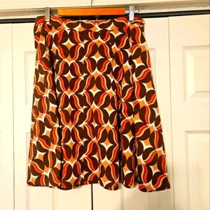 apostrophe Stylish Brown Patterned Skirt